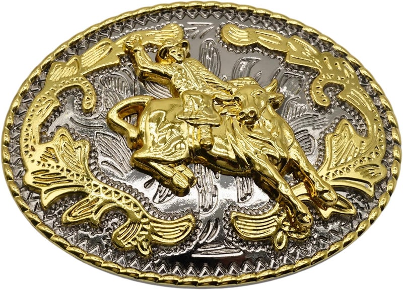 WMG Western Belt Buckle For Men and Women – Cowboy Rodeo Belt Buckles - Fits Up to 2 Inch Belts - Image 1